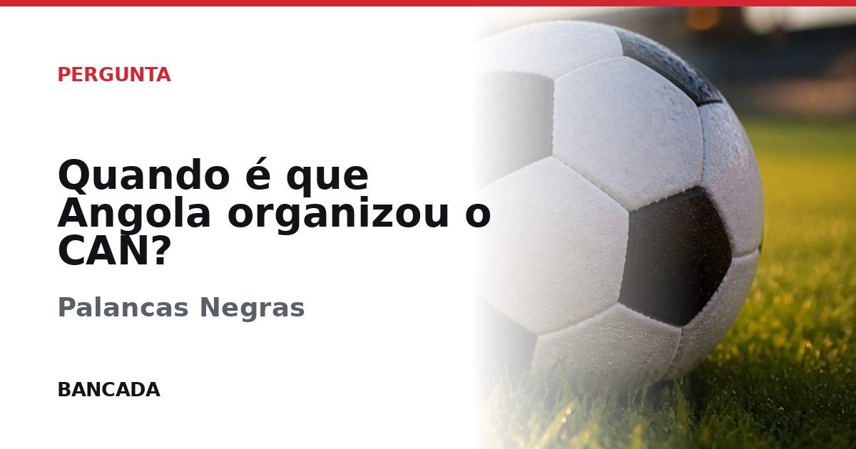 Card BANCADA de Quando é que Angola organizou o CAN?
