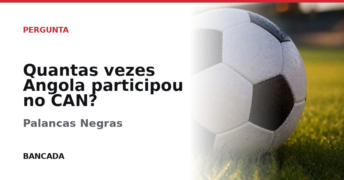 Card BANCADA de Quantas vezes Angola participou no CAN?